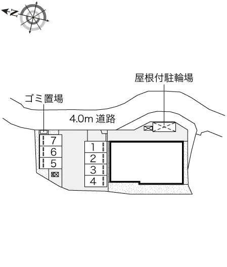 ★手数料０円★岡山市北区大安寺中町　月極駐車場（LP）